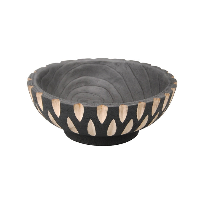 Black Wood Organic Tray Bowl