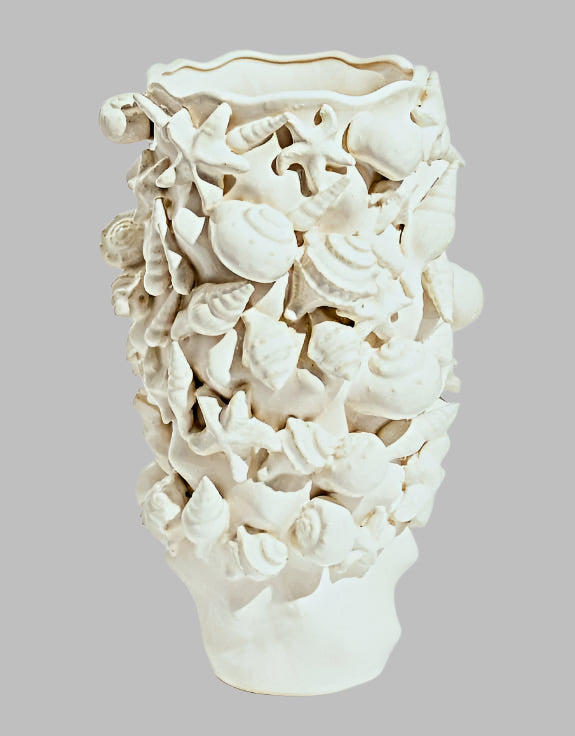 3D Shell White Vase