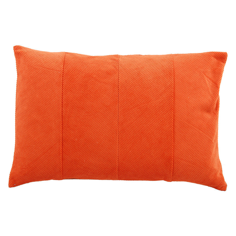 Deep Orange Stripe Cord Cushion