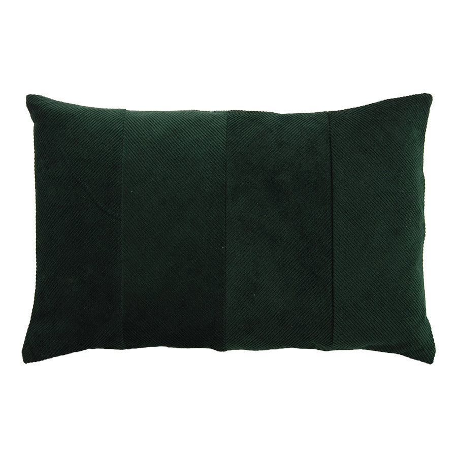 Deep Green Cord Stripe Cushion