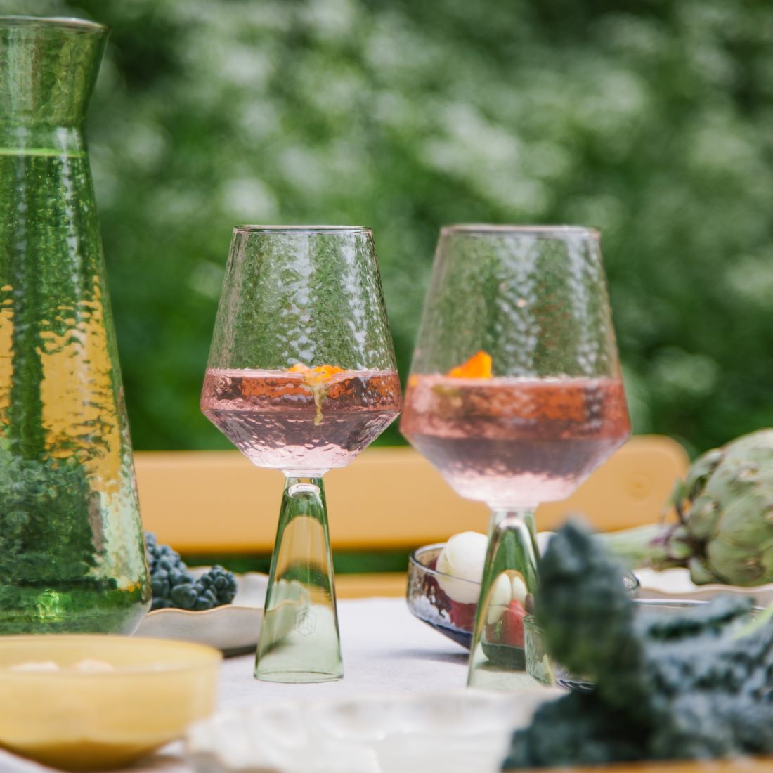 Set of 2 Cone Wine Glasses