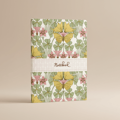 70s Elegant Floral Notebook - stoneandbeige