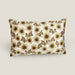 Seventies-inspired cushion featuring a vintage brown floral pattern in warm earthy tones.