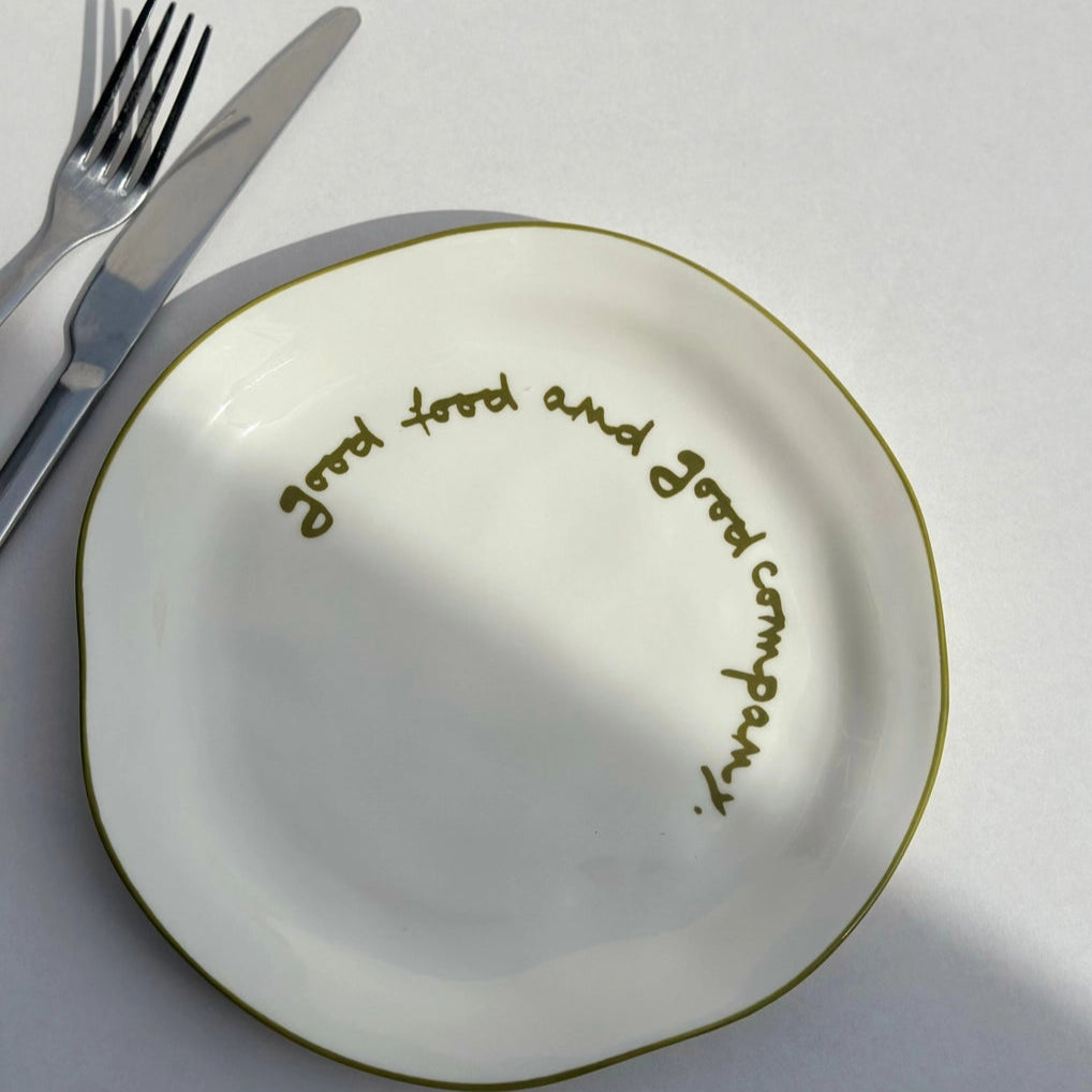 Good Food + Good Company Statement Plate