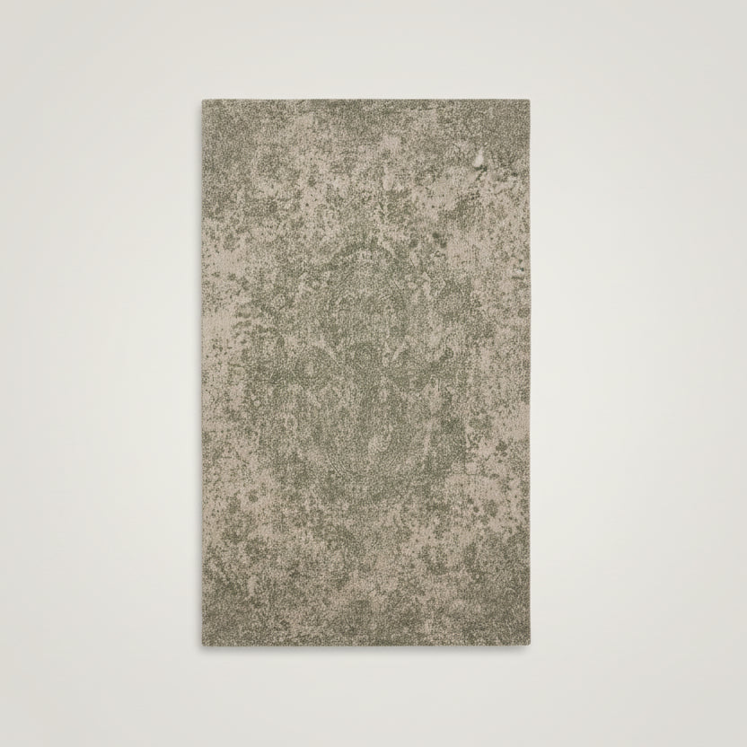 Handmade Persian Style Feel Green Rug