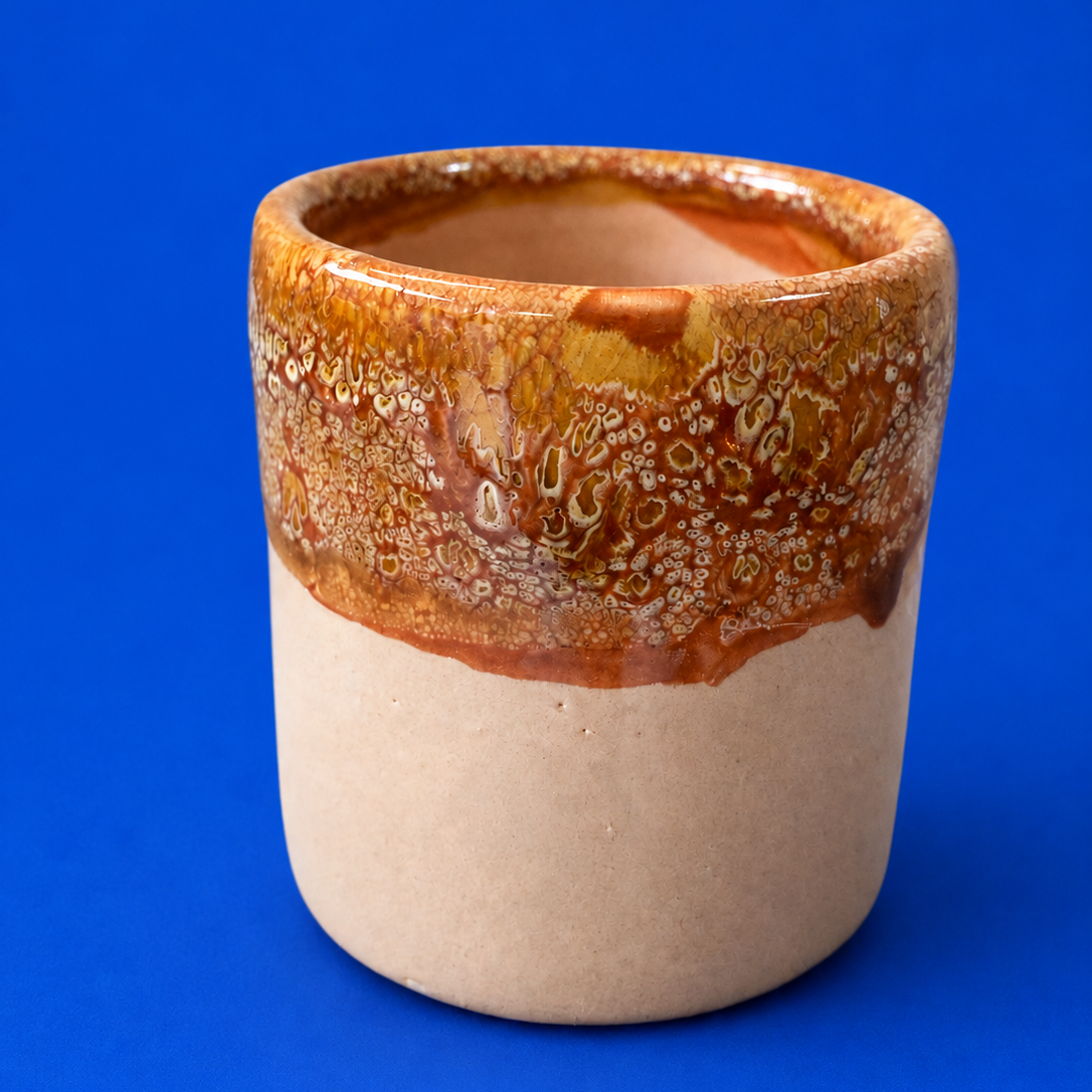 Fara Amber Glazed Coffee Ceramic Cup