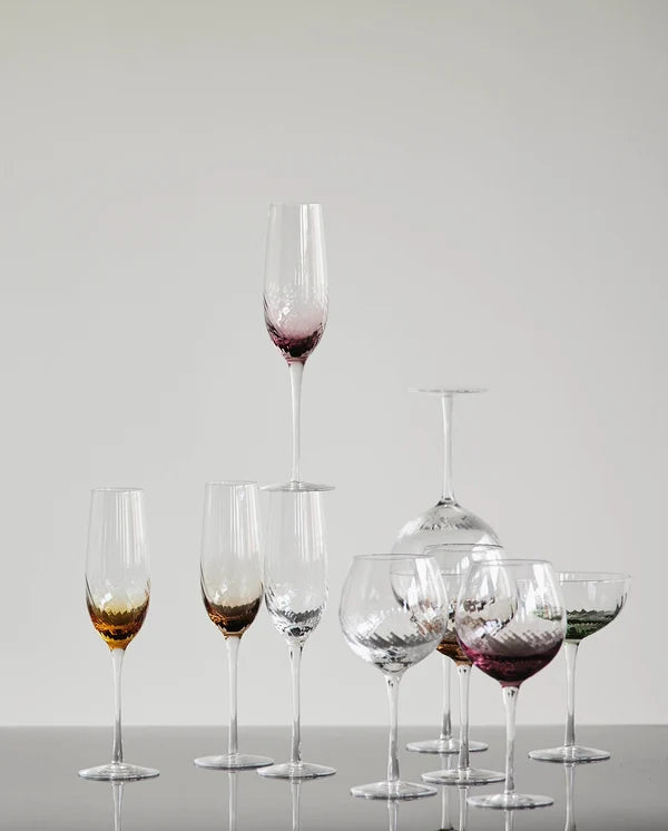 Amber Glow Champagne Flutes – Set of 2