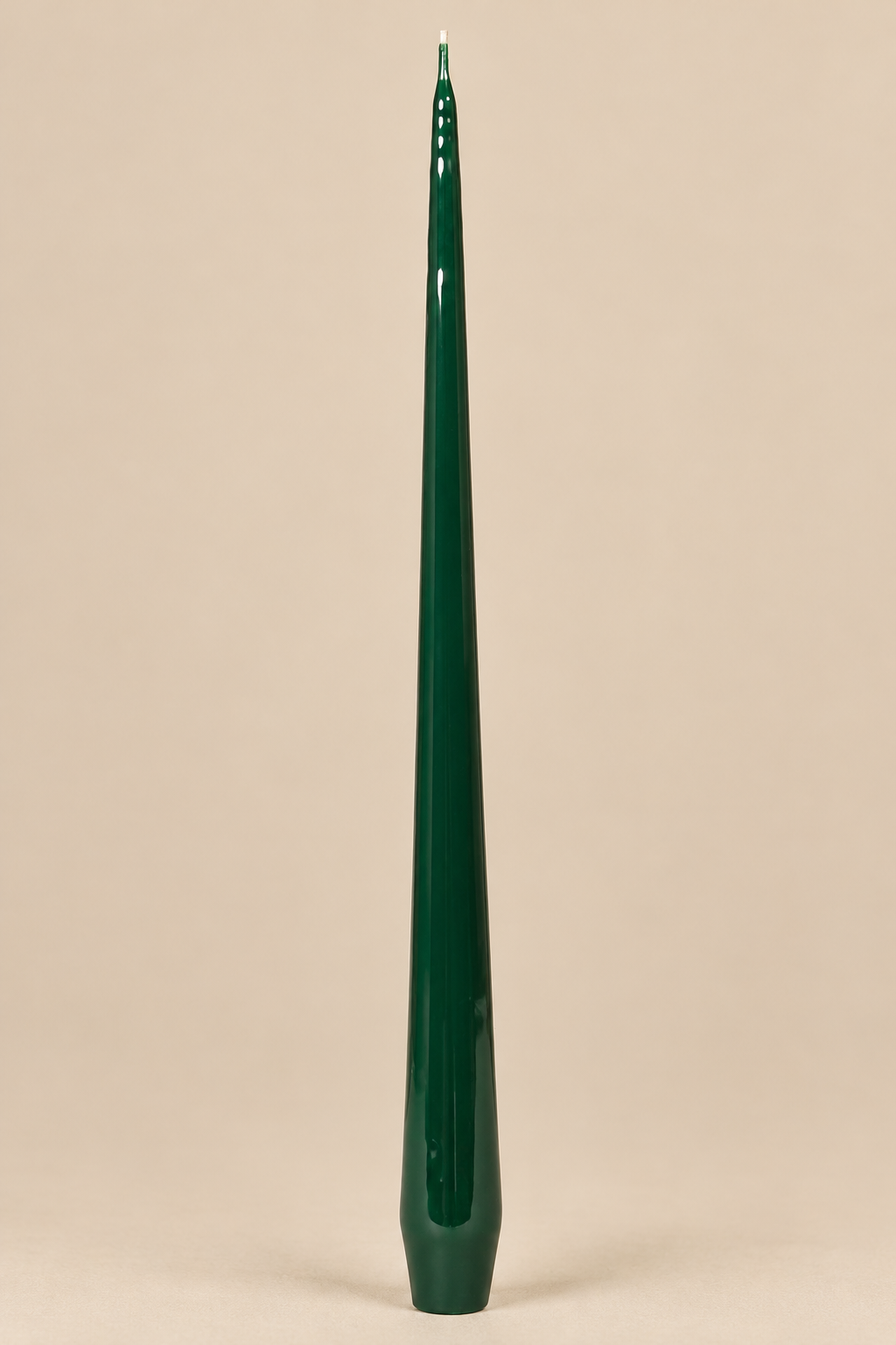 Forest Green Sculptural Taper Candle