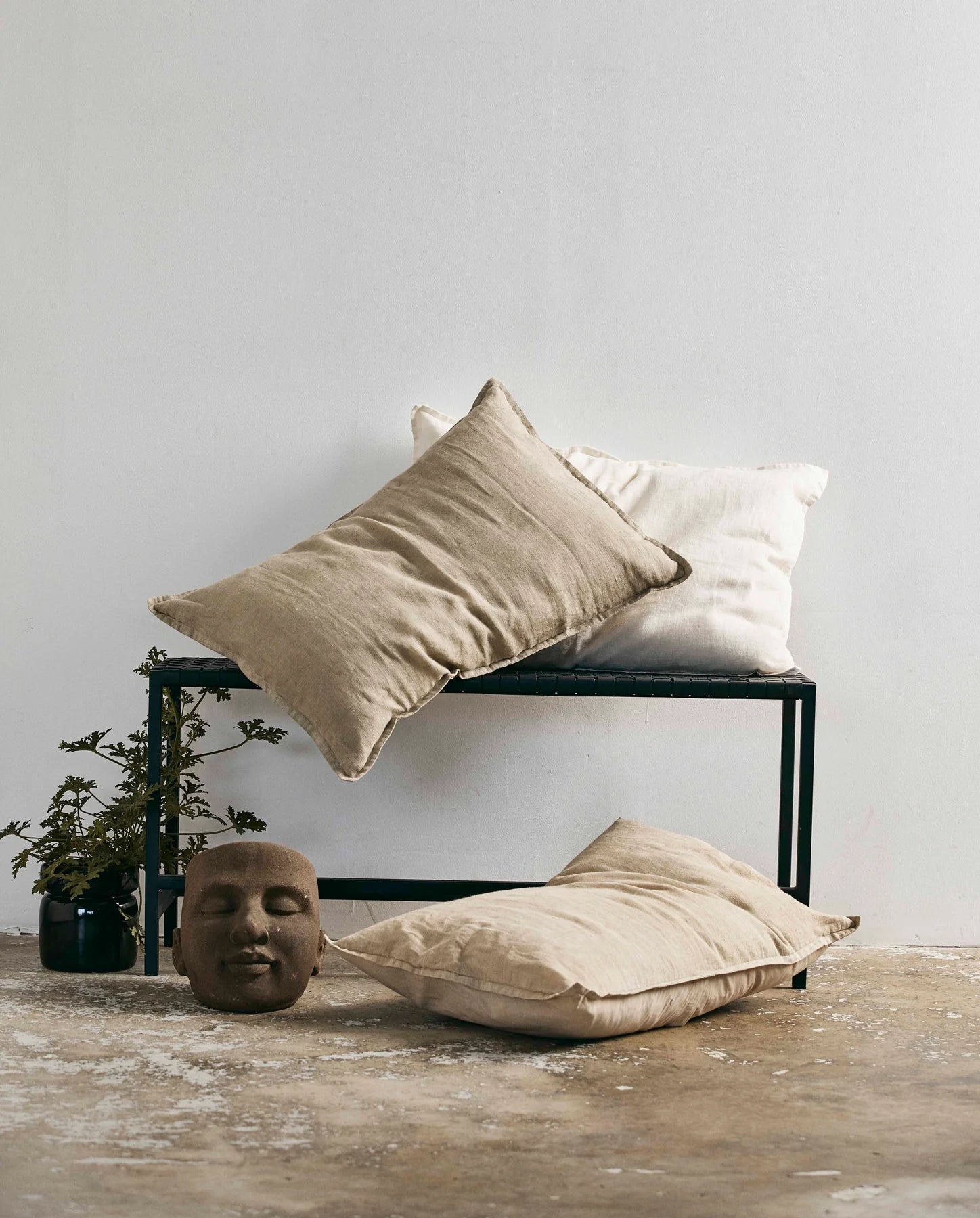 Off White Linen Cushion