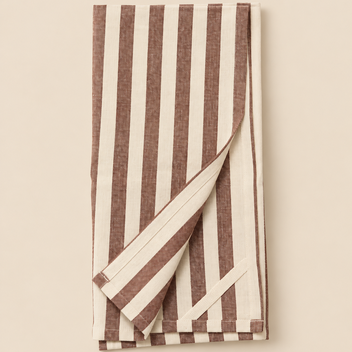 Add warmth and understated luxury to your kitchen with our 100% cotton burgundy striped tea towel. Soft, absorbent and beautifully timeless.