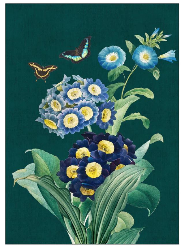 Vintage Florals and butterflies Print