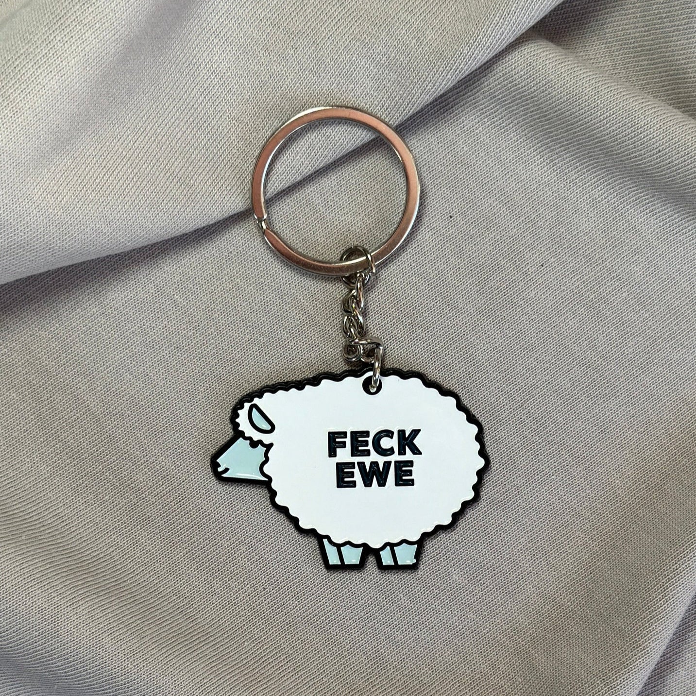 Feck Ewe Born and Bred Keyring