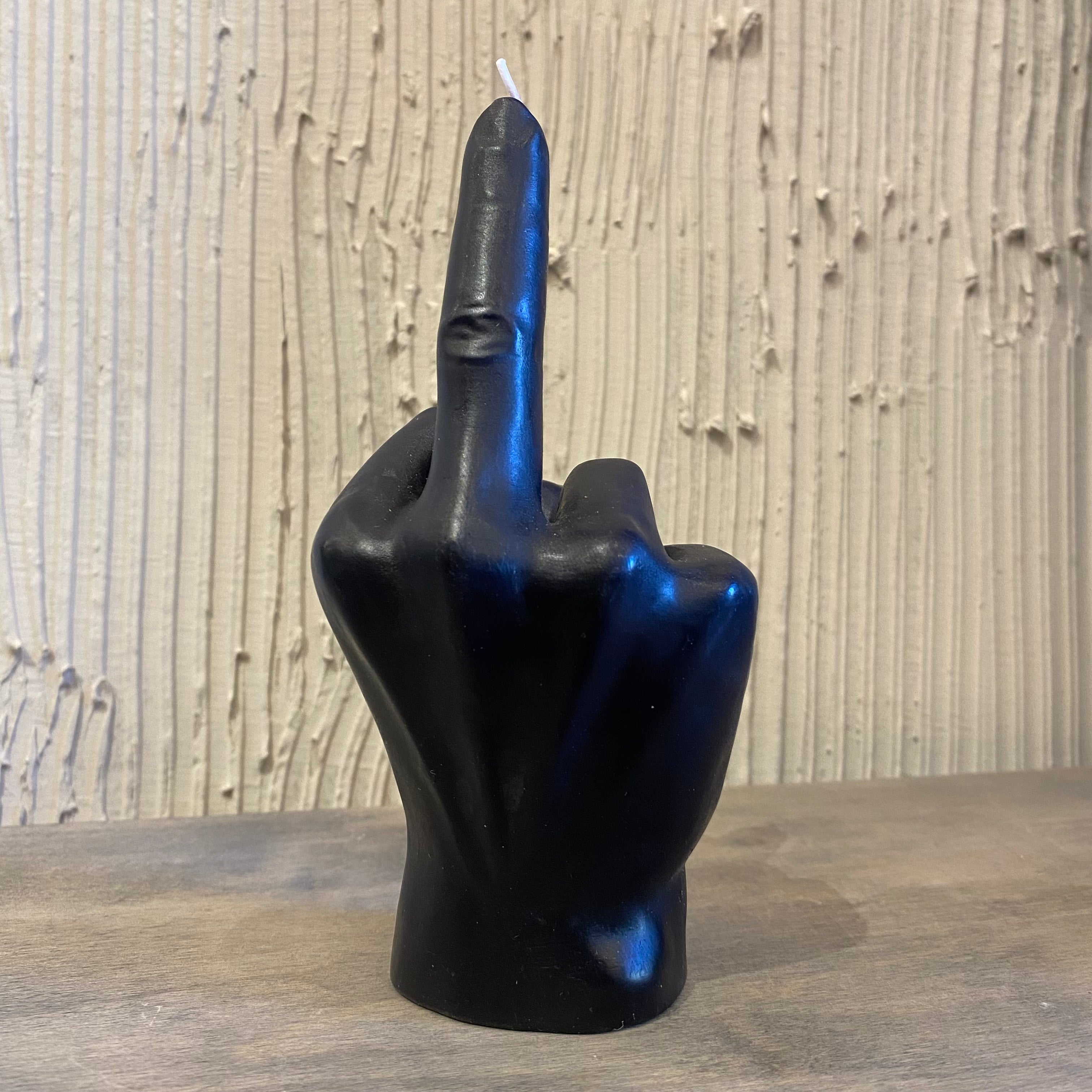 Black Middle Finger Hand Candle