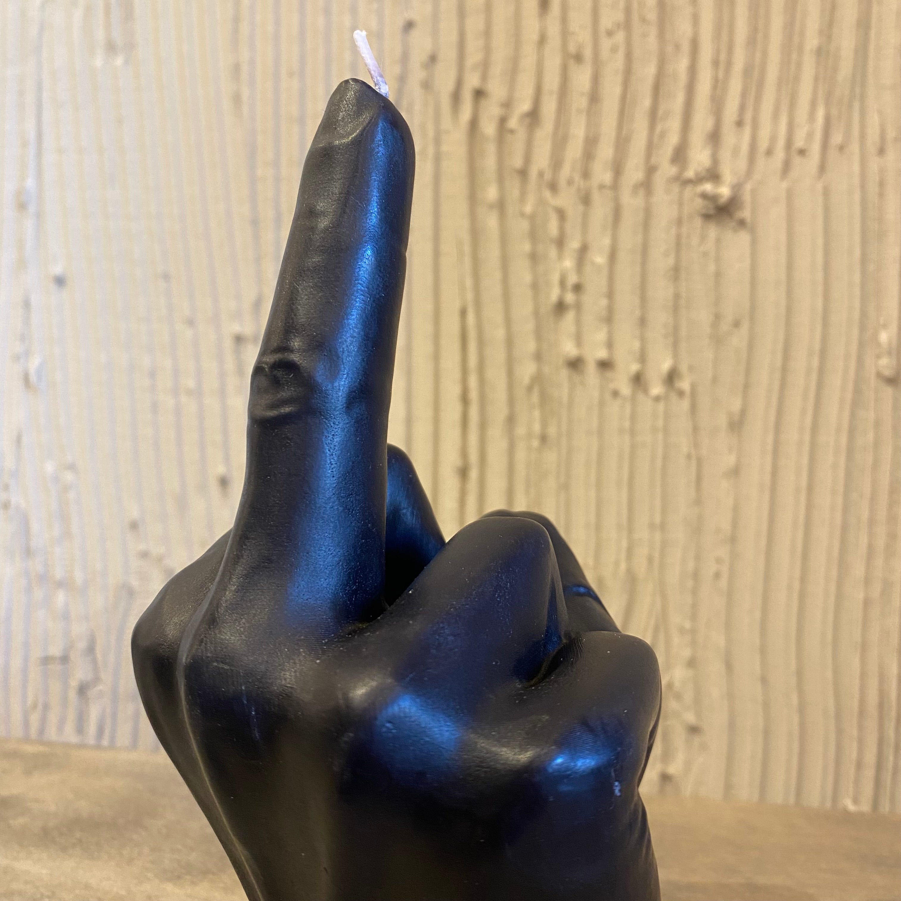 Black Middle Finger Hand Candle