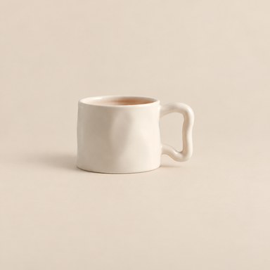 Baby Pink Sculptural Ceramic Mug