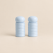 Powder Blue Ribbed Salt & Pepper Grinders – Set of 2