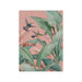Vintage-inspired art print celebrating colourful tropical birds among lush botanical foliage.