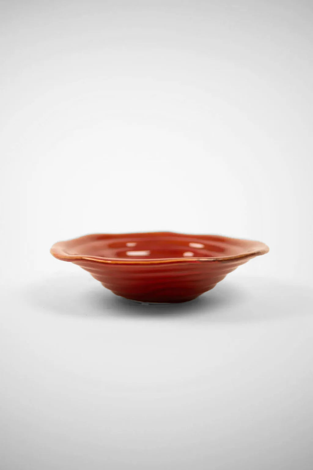 Deep Red  Glossy Ceramic Salad Bowl