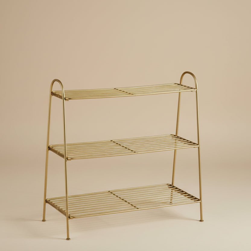 Antique Brass Shoe Rack - stoneandbeige