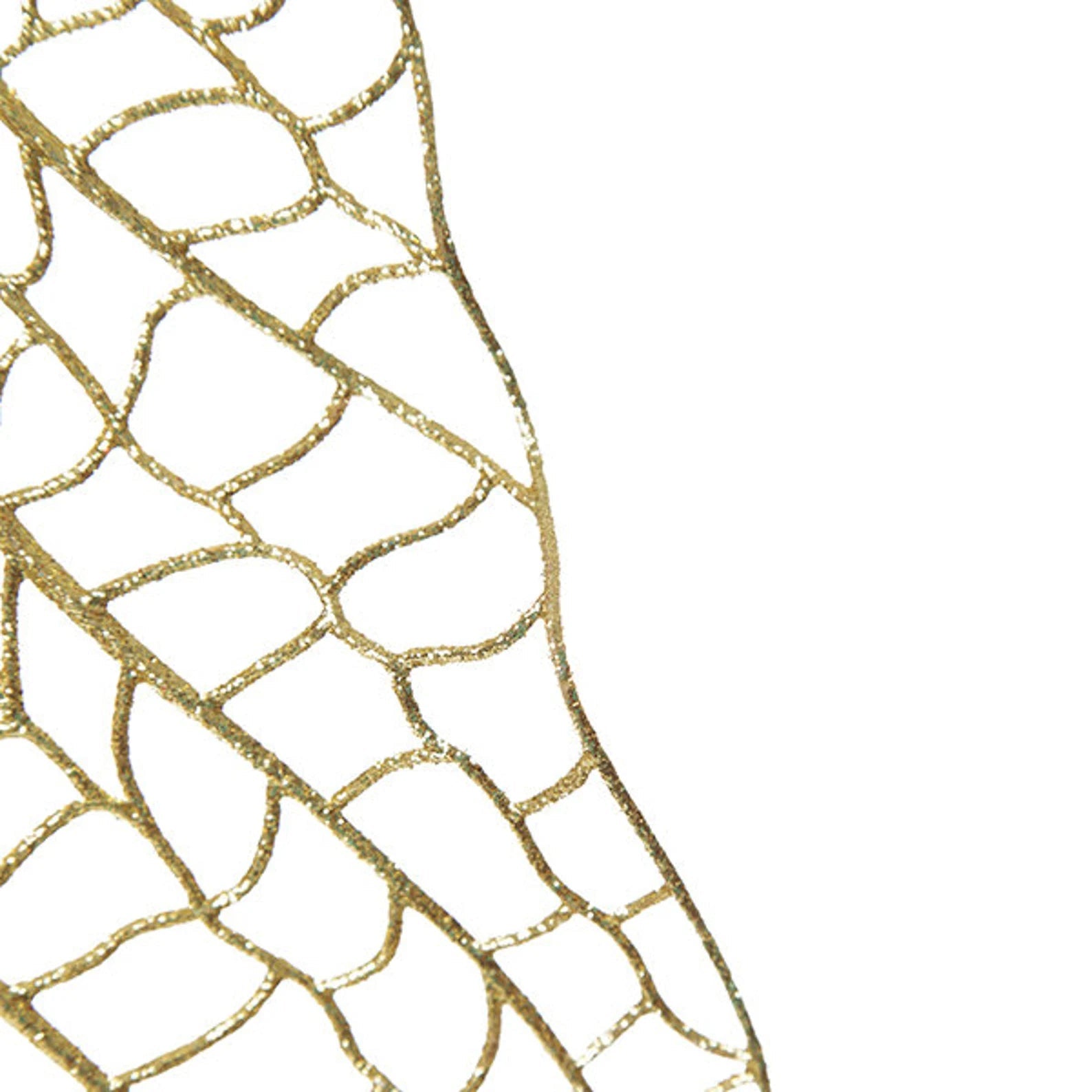 Artificial Gold Glitter Mesh Palm Leaf - stoneandbeige
