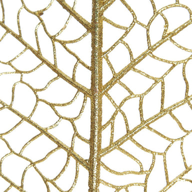 Artificial Gold Glitter Mesh Palm Leaf - stoneandbeige