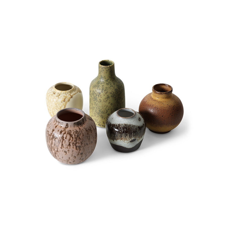 HKLIVING 5 Mini Coloured Tone Vases