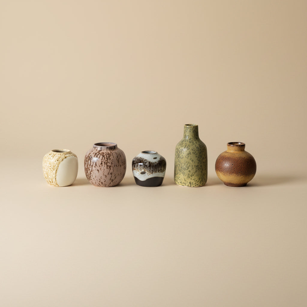 HKLIVING 5 Mini Coloured Tone Vases