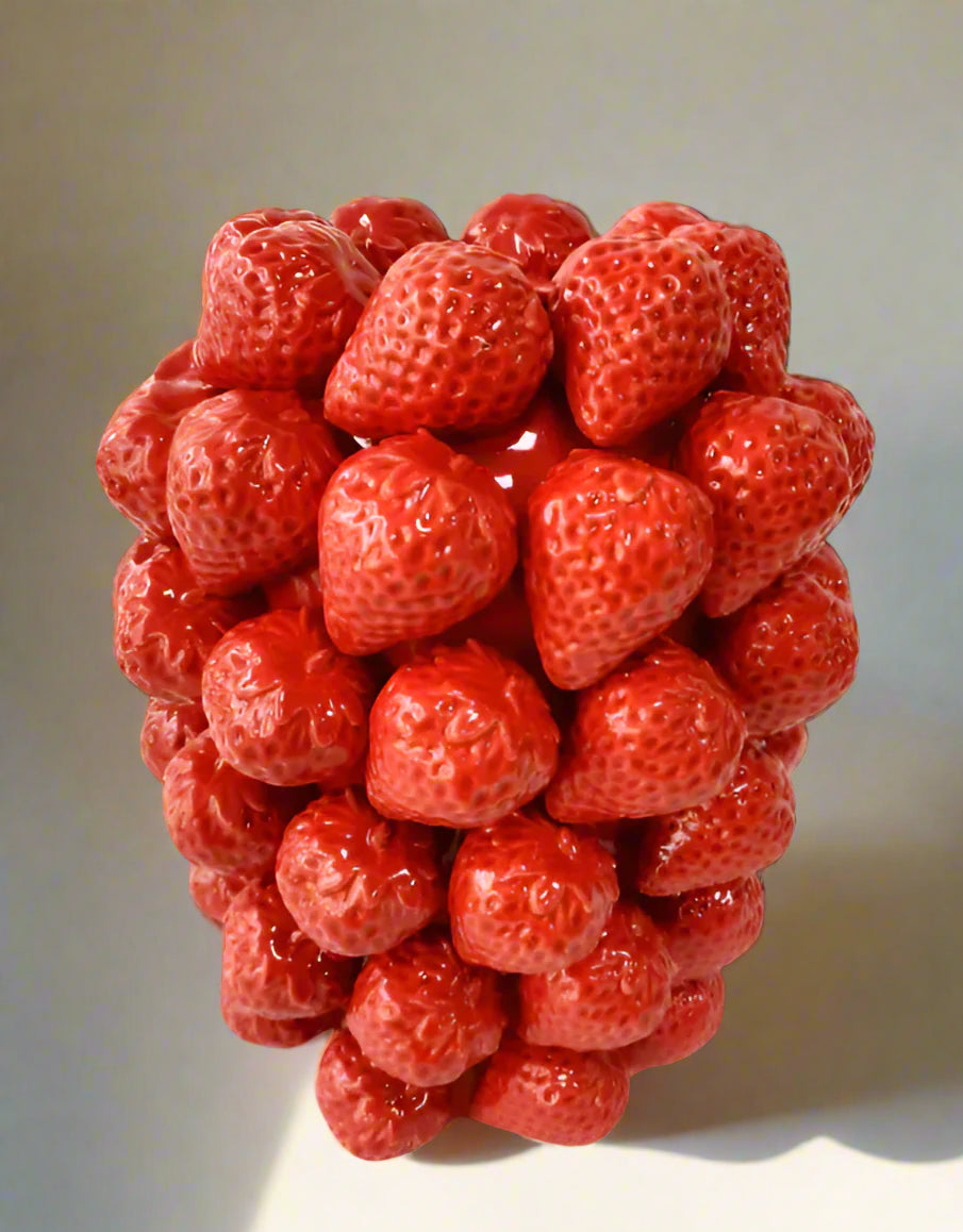 Handmade 3D Strawberry Red Vase