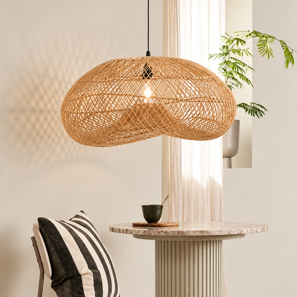 Nature Bamboo Hanging Pendant