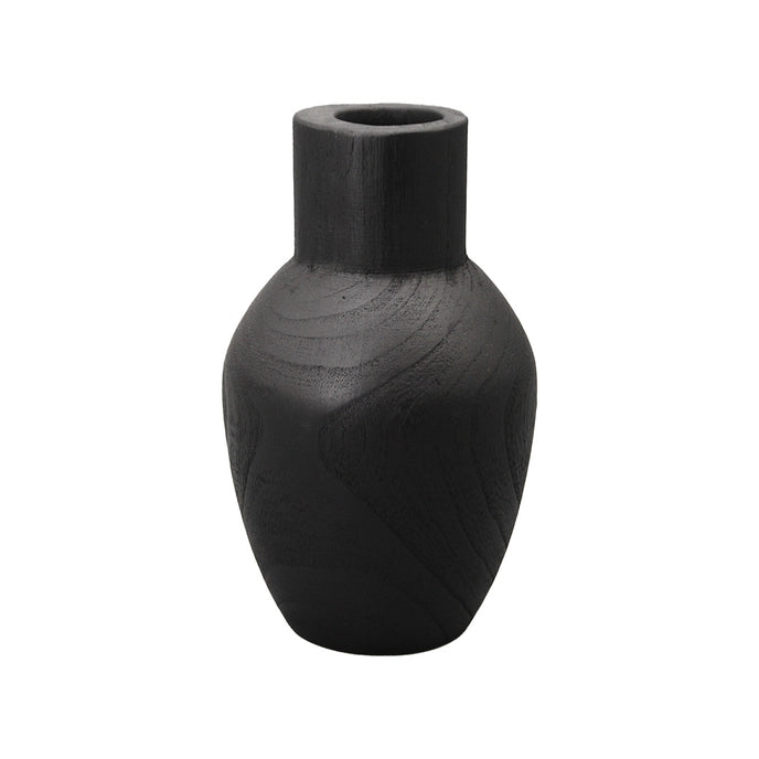Black Wood Organic Vase