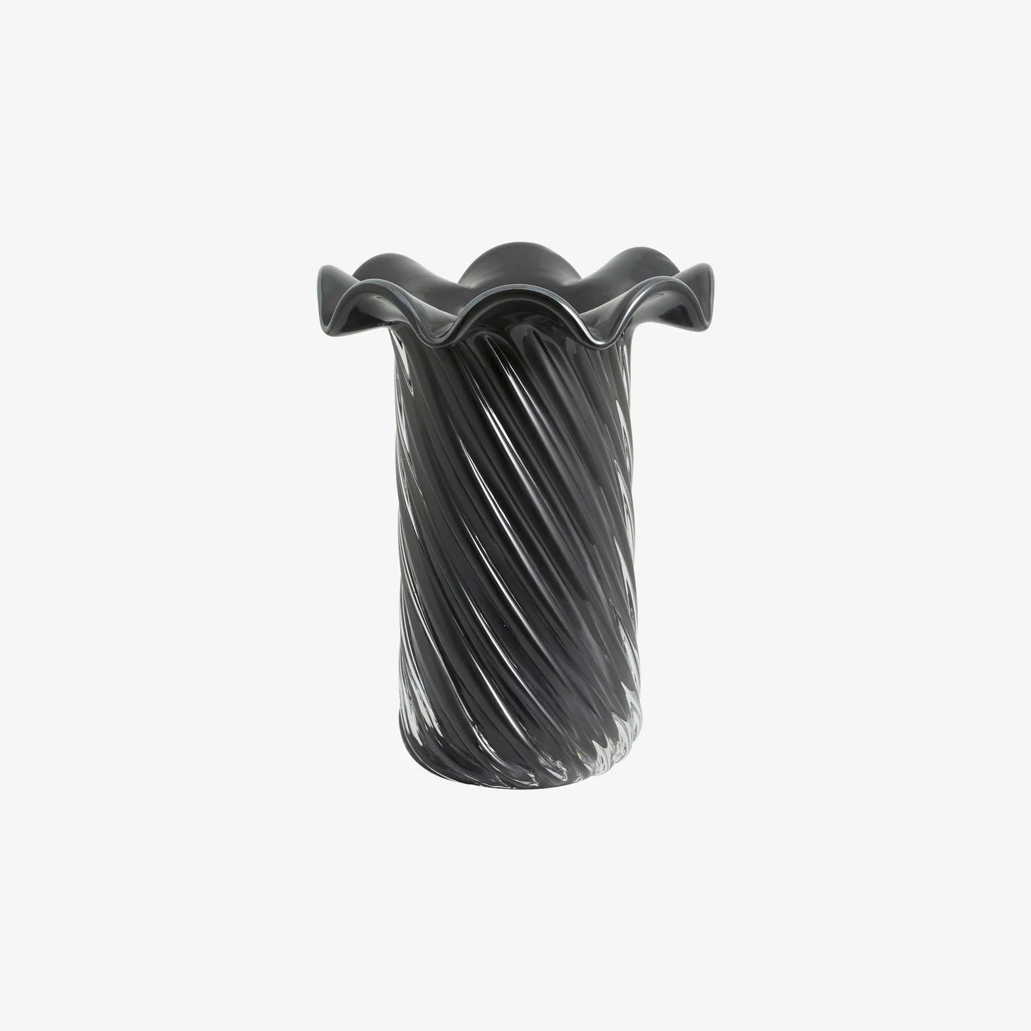 Black Sculptural Vase - stoneandbeige