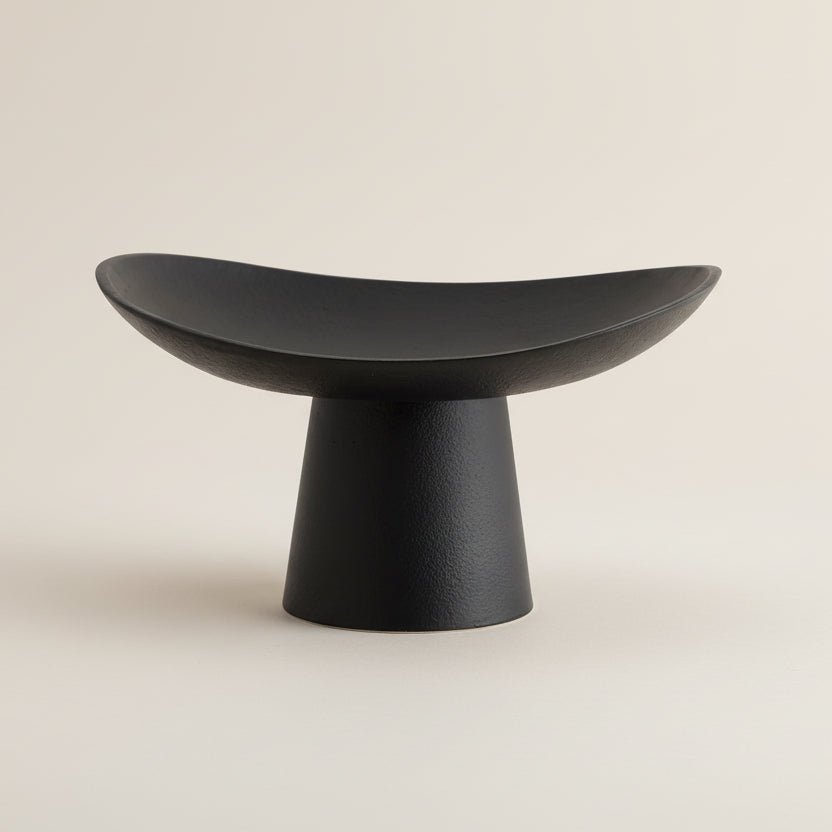 Black Unique Shaped Fruit Dish - stoneandbeige