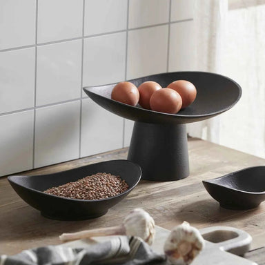 Black Unique Shaped Fruit Dish