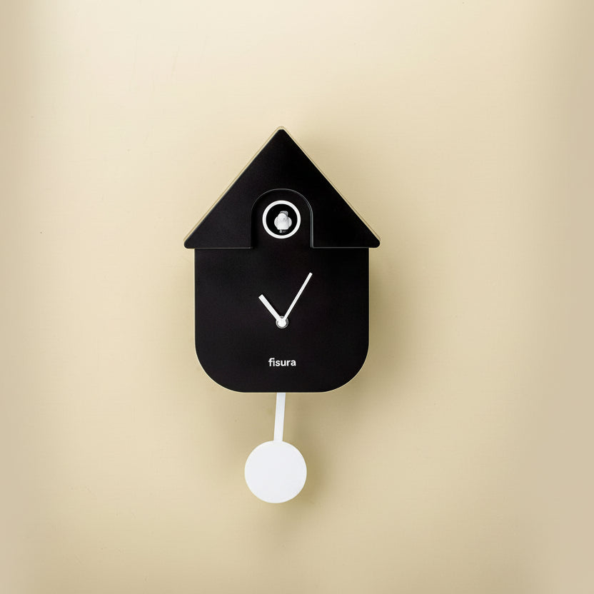 Black + White Cuckoo Clock - stoneandbeige