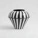 Black/White Oval Stripe Vase - stoneandbeige