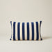 Blue & Ivory Stripe Cushion - stoneandbeige