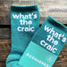 BORN & BRED Green What's The Craic Socks - stoneandbeige