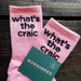 BORN & BRED Pink What's The Craic Socks - stoneandbeige