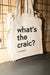 What's The Craic Stylish Tote Bag BY BORN & BRED - stoneandbeige #reuseable bag to carry your items#