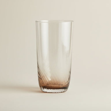 Brown Wave Tall Drinking Glass - stoneandbeige