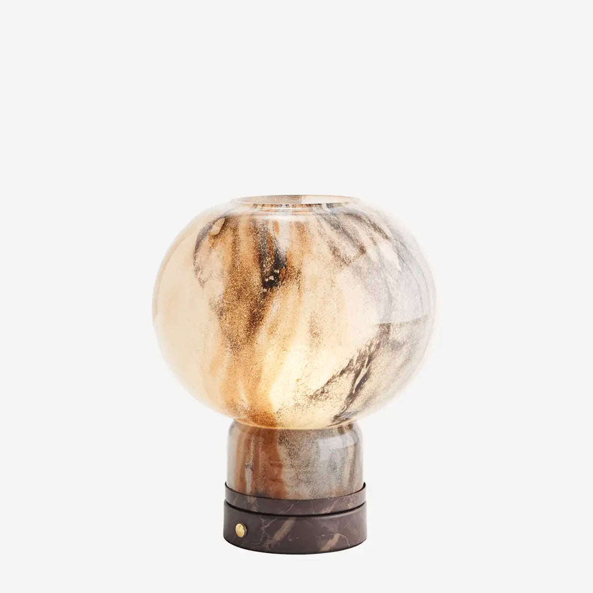 Rechargeable Brown Glass Table Lamp