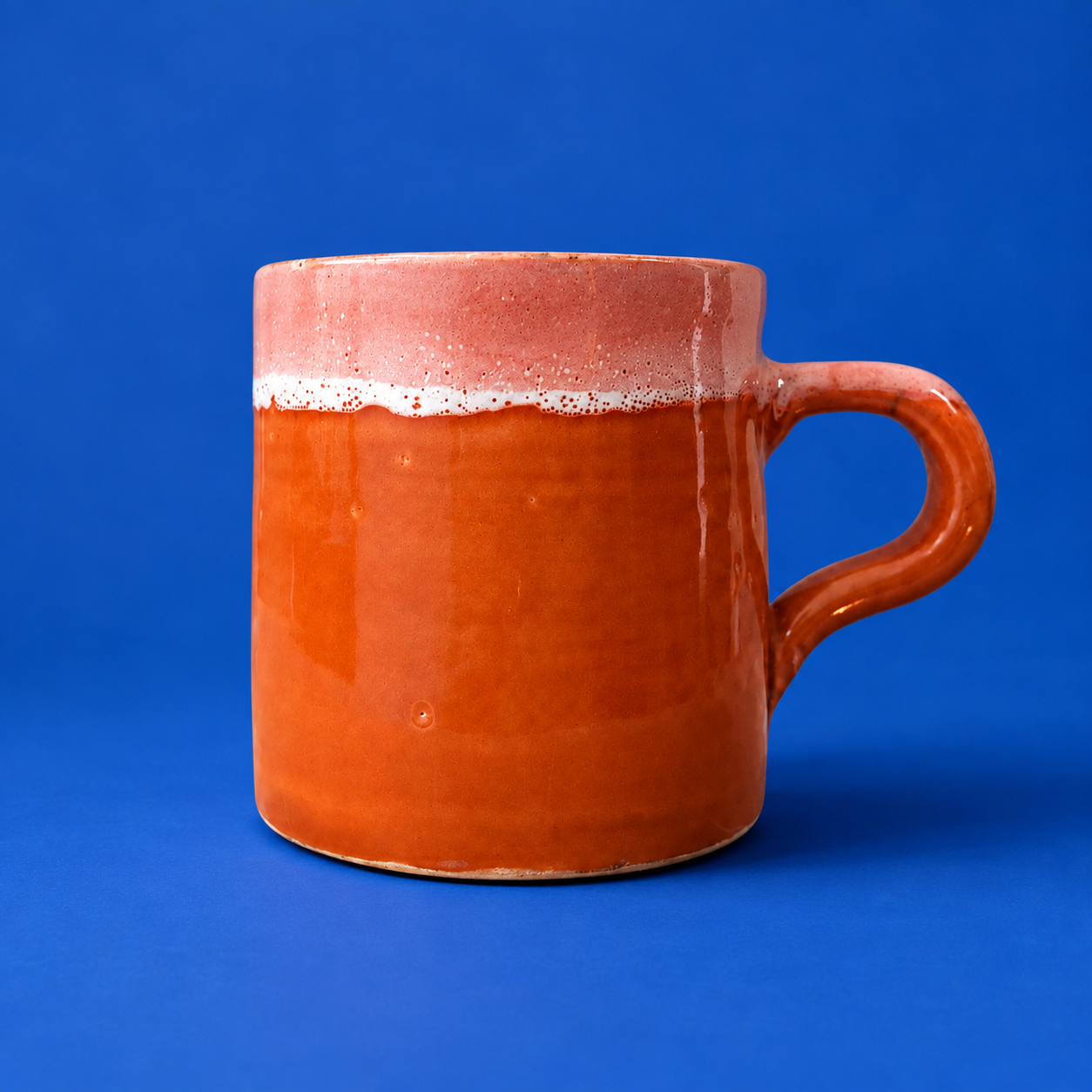 Fara Handcrafted Orange & Blush  Clay Mug
