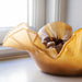 Caramel Folded Leave Glass Decor Bowl - stoneandbeige