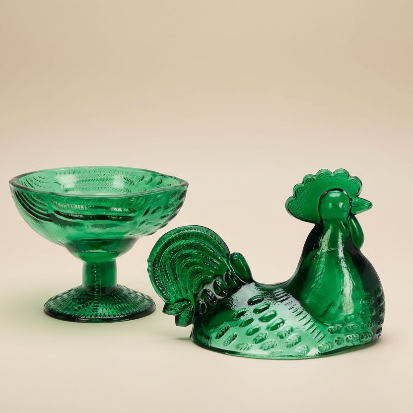 Charming Glass Hen Bowl - stoneandbeige