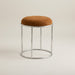 Chic Brown Leather Stool - Perfect Addition to Any Space! - stoneandbeige