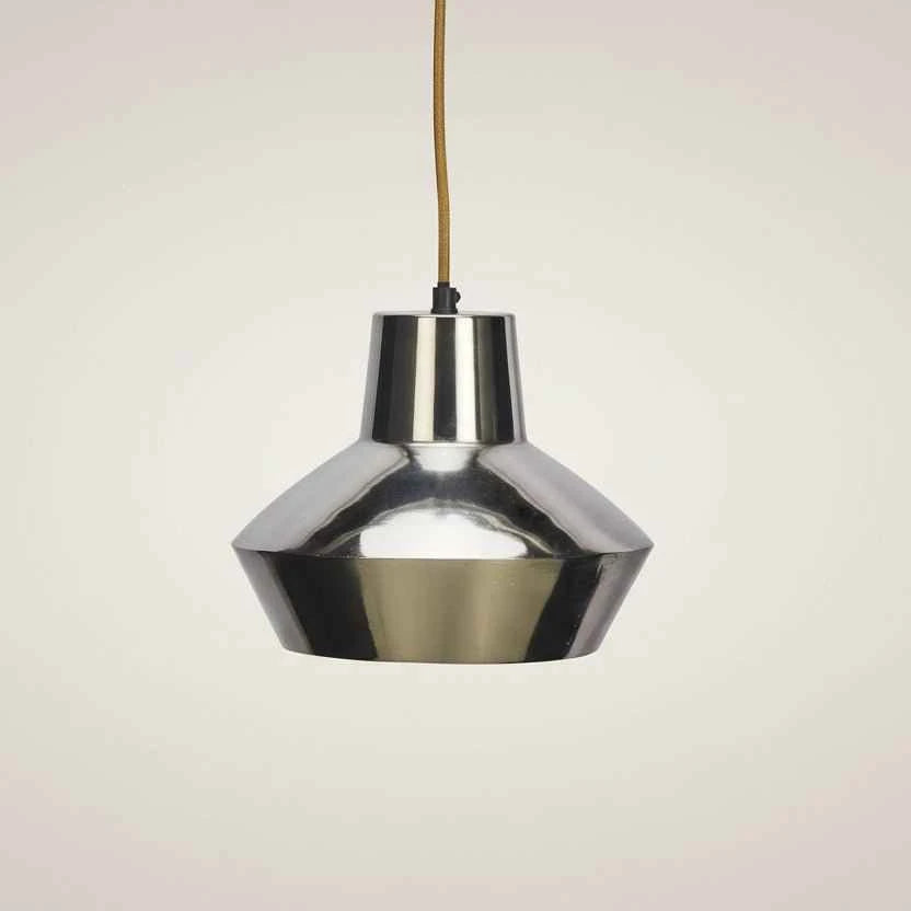 chrome contemporary ceiling light with a modern sculptural design and elegant finish.