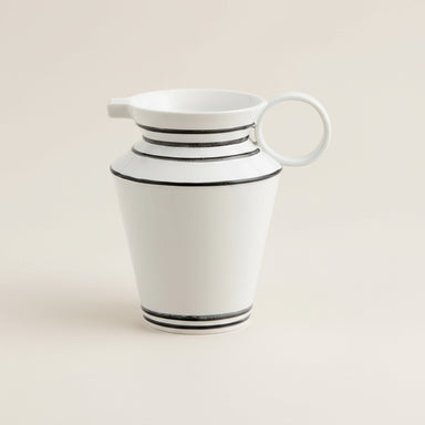 Classic White Pin Stripe Jug - stoneandbeige
