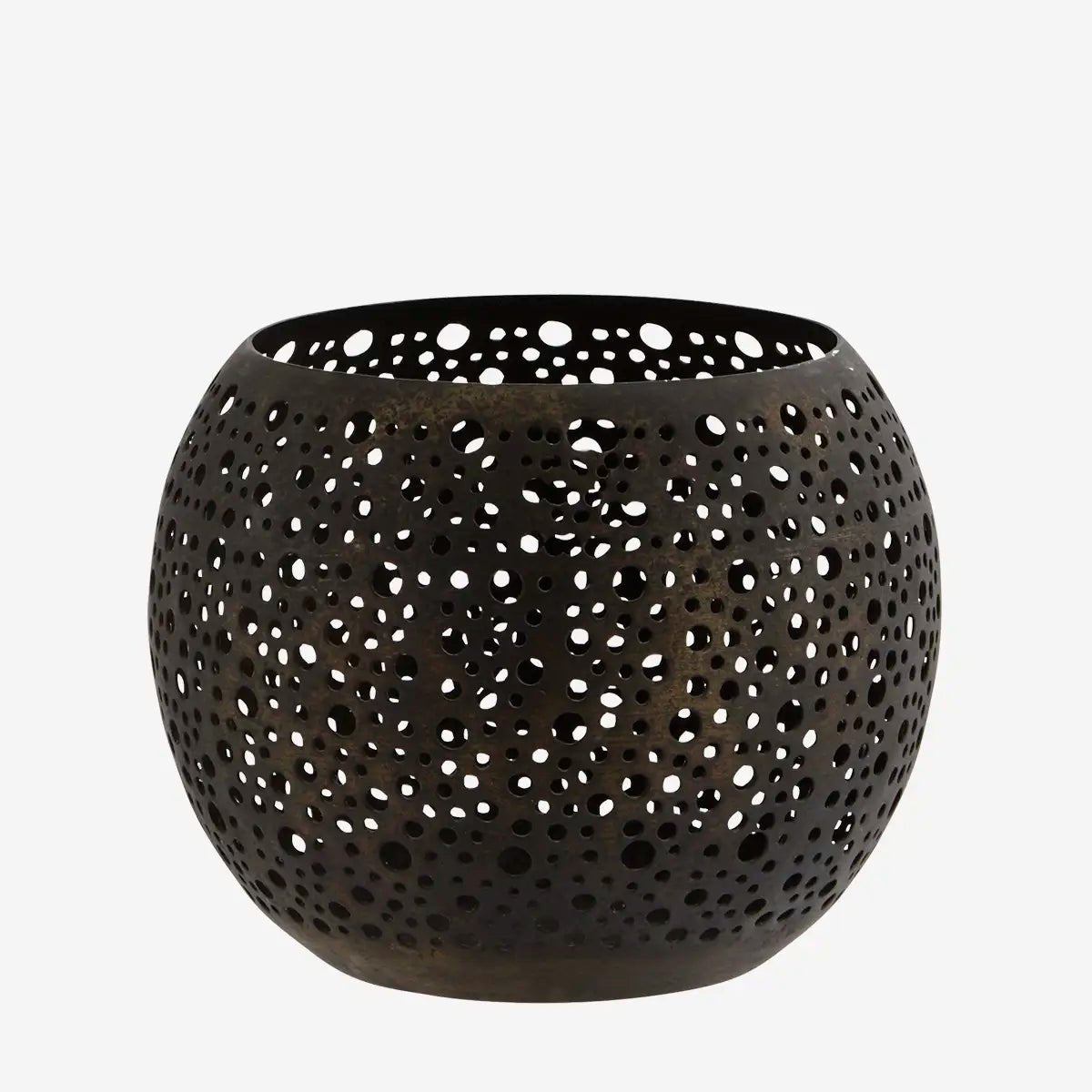 Copper Brown Iron T Light Holder - stoneandbeige