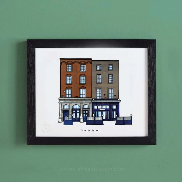 COWFIELD Illustrated Bill Cafe En Seine Pub - stoneandbeige