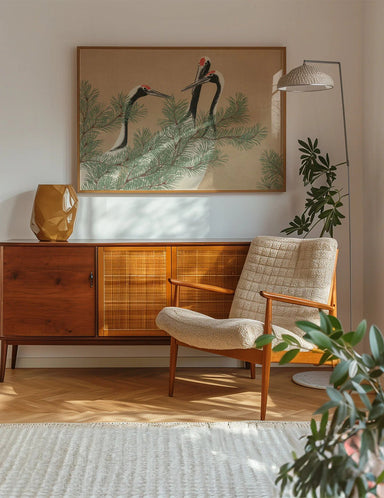 Cranes Art Print By Kamisaka Sekka - stoneandbeige